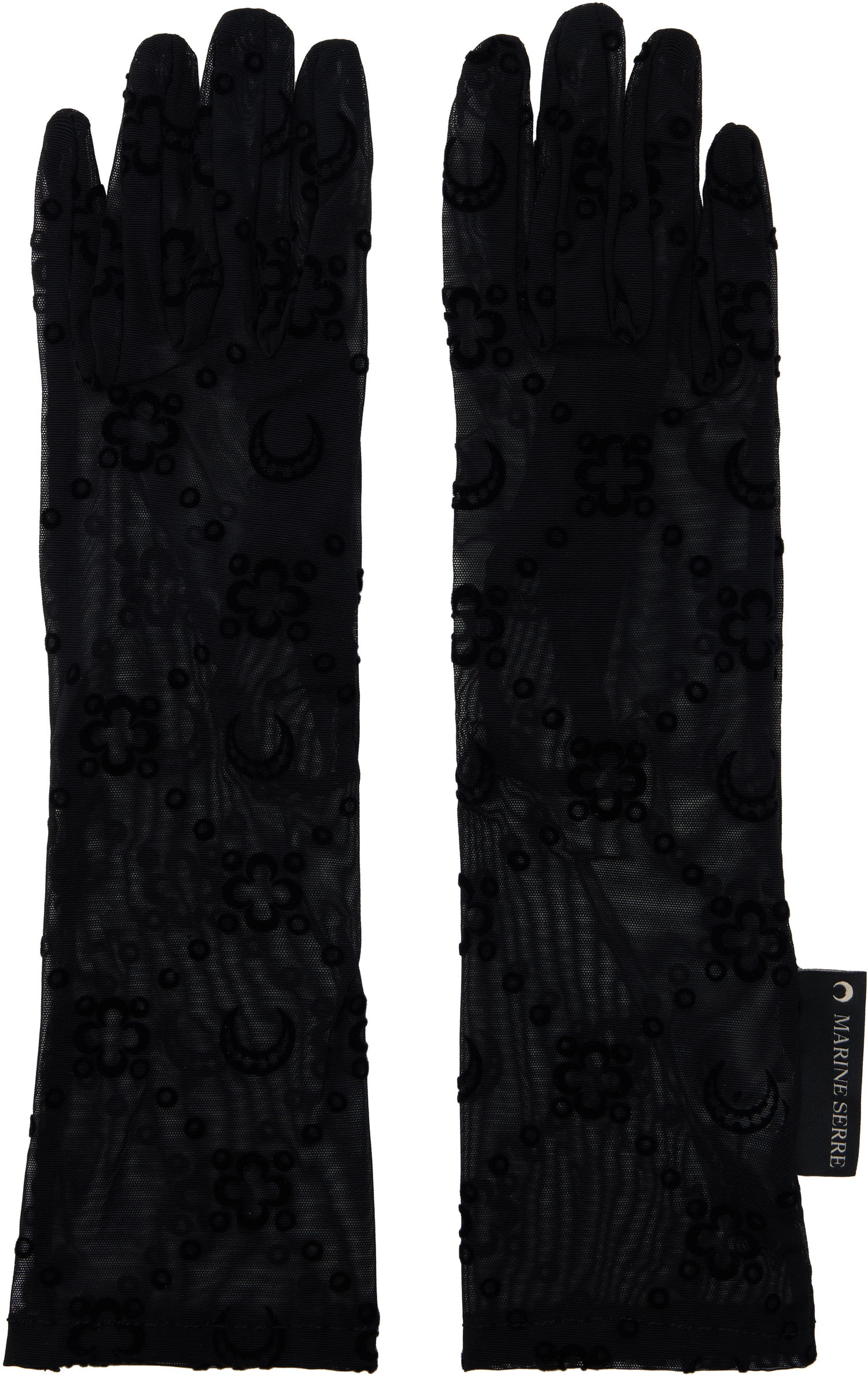 Rokavice Marine Serre Marine Serre Recycled Mesh Flock Long Gloves Črna | WSA027A CJER0005, 0