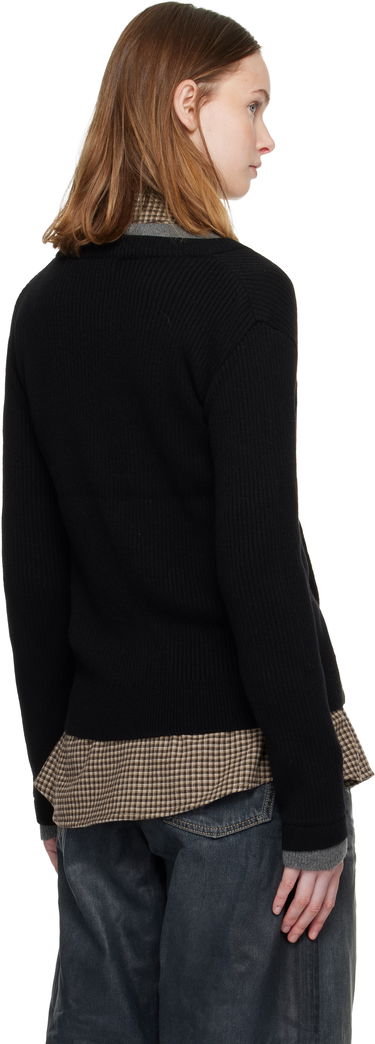 Pleteni pulover Andersson Bell Button Slim Knit Cardigan Črna | atb1383w, 2