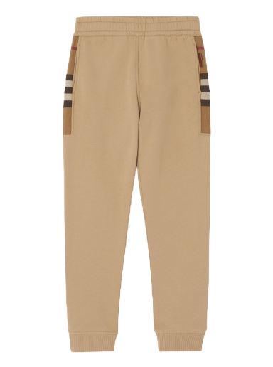 Trenirka Burberry Check Side Panel Sweatpants Bež | 8045014