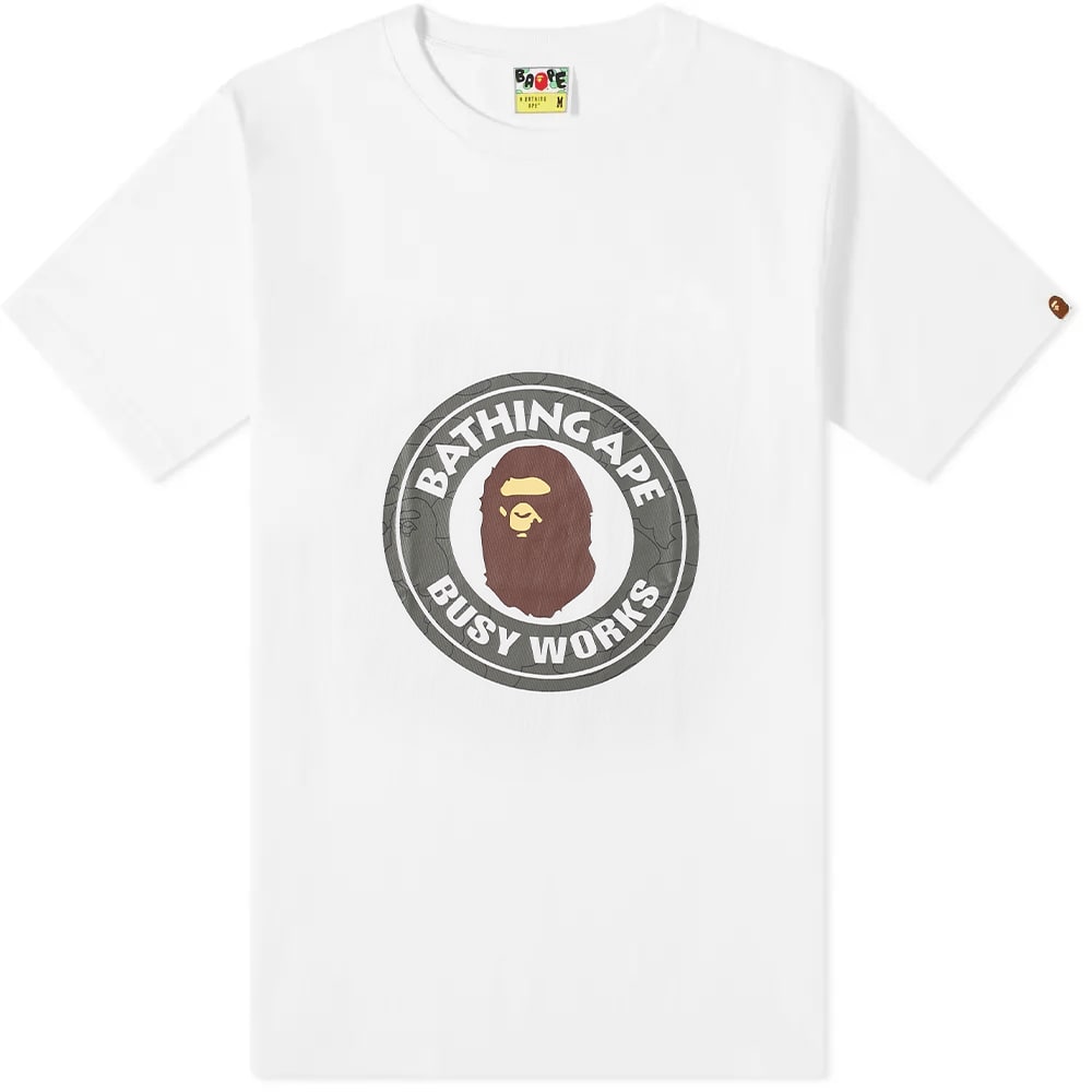 Majica BAPE A Bathing Ape Line 1st Camo Busy Works Tee Bela | 001TEH801041M-WH2, 0