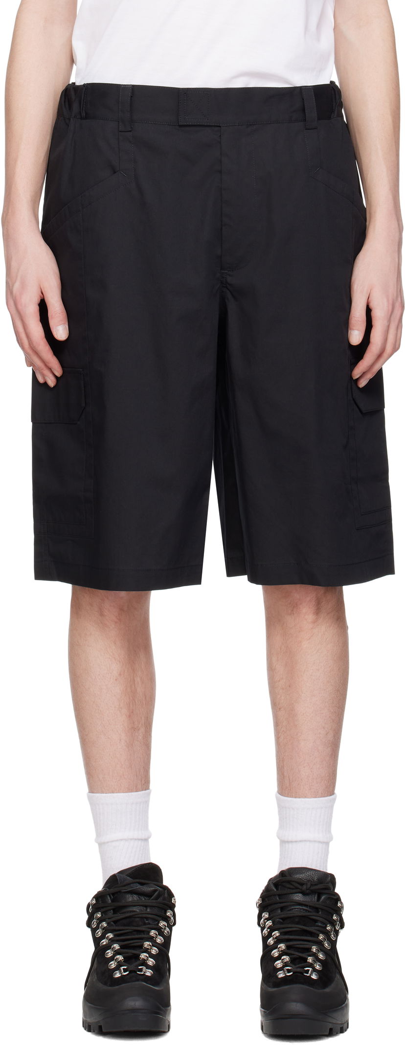 Kratke hlače GR10K GR10K Poplin Cargo Shorts Črna | BG112087DI