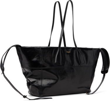 Tote bag Balmain Track Zip Shiny Calfskin Tote Črna | FM1FI271LBFO, 1