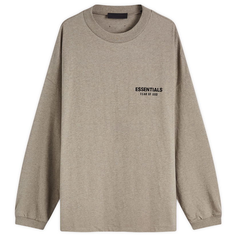 Majica Fear of God Core Logo Jersey Long Sleeve T-Shirt Bež | 125HO244379F