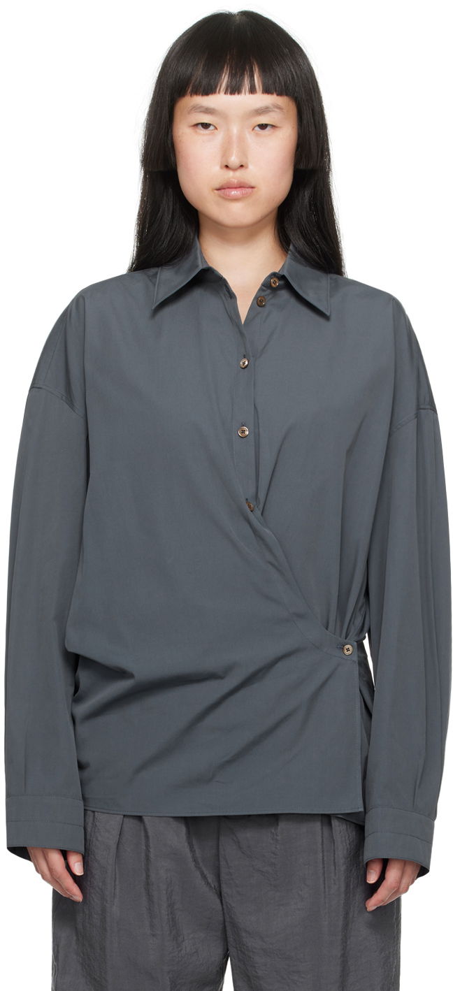 Srajce LEMAIRE Lemaire Twisted Shirt Siva | SH1032 LF1106