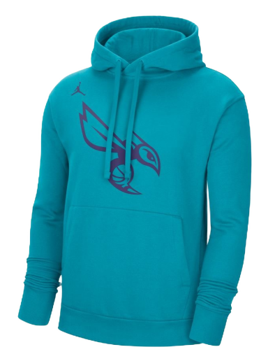 Pulover Jordan Charlotte Hornets Essential Fleece Pullover Hoodie Turkizna | DR9422-415
