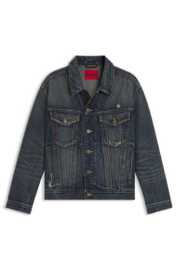 Jakna BOSS Regular-Fit Denim Jacket Modra | 50542904