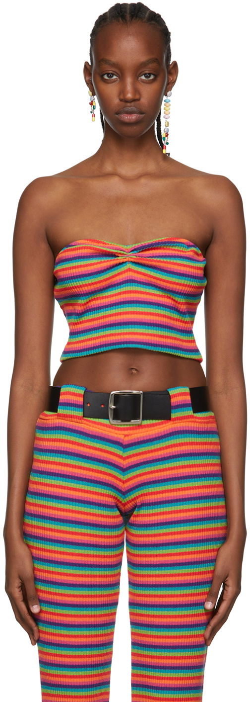 Majica brez rokavov Anna Sui Exclusive Striped Tube Top Večbarvna | 522A20