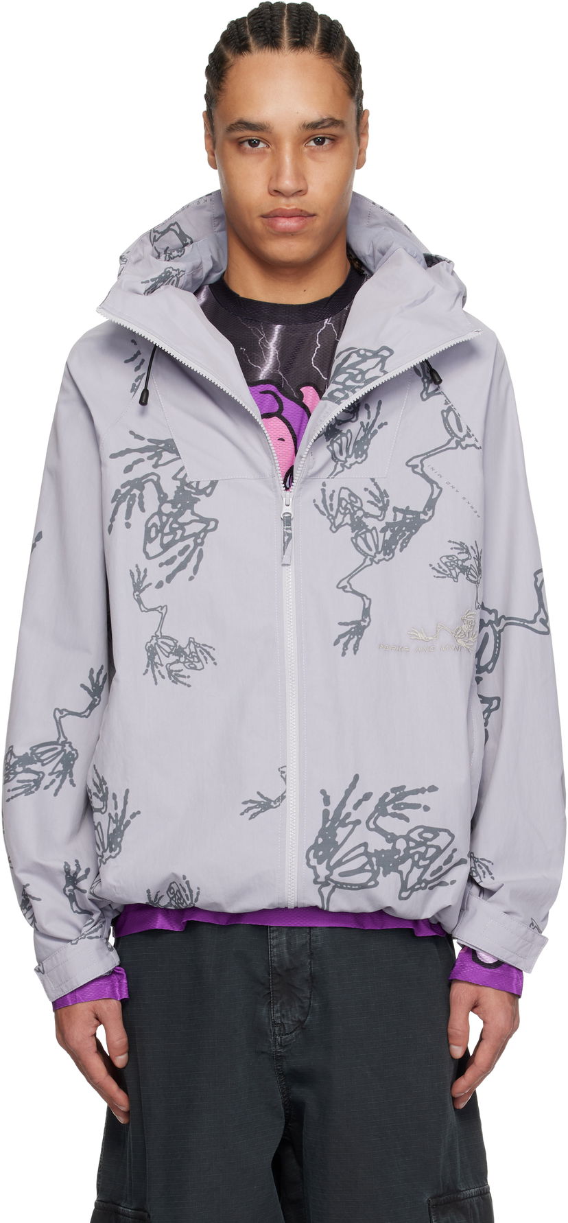 Vetrovka Perks And Mini Perks and Mini Dem Bones Lightweight Jacket Siva | 39192