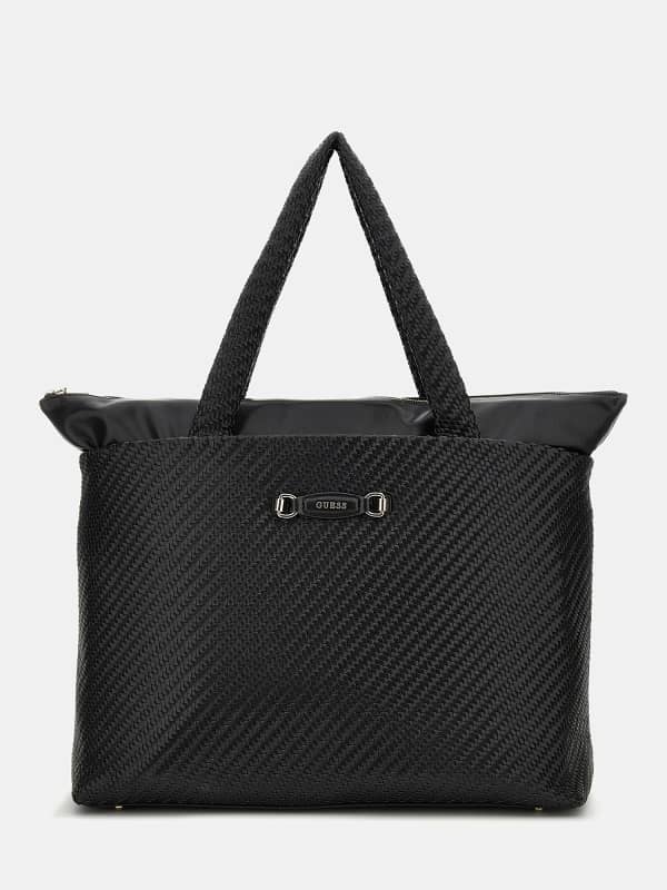 Potovalna torba GUESS Woven Weekender Bag Črna | TWW95300100