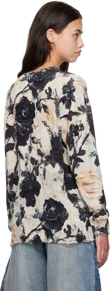 Pleteni pulover R13 R13 Printed Boyfriend Sweater Večbarvna | R13WY199-Y220A, 2