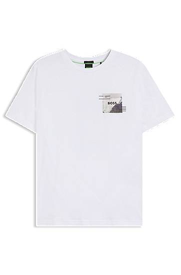 Majica BOSS BOSS Relaxed-fit Tee with Reflective Accents Bela | 50548093