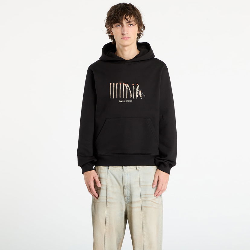 Pulover DAILY PAPER Daily Paper Light Cycle Hoodie Črna | 2521100