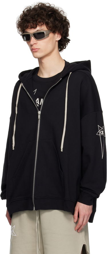 Pulover Rick Owens Rick Owens Champion Edition Jumbo Jason's Zip Hoodie Črna | CM01E1663 CHFE FELPA, 3