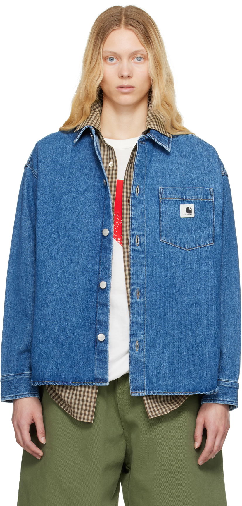 Srajce Carhartt WIP Work In Progress Alta Denim Shirt Modra | I033344 0106