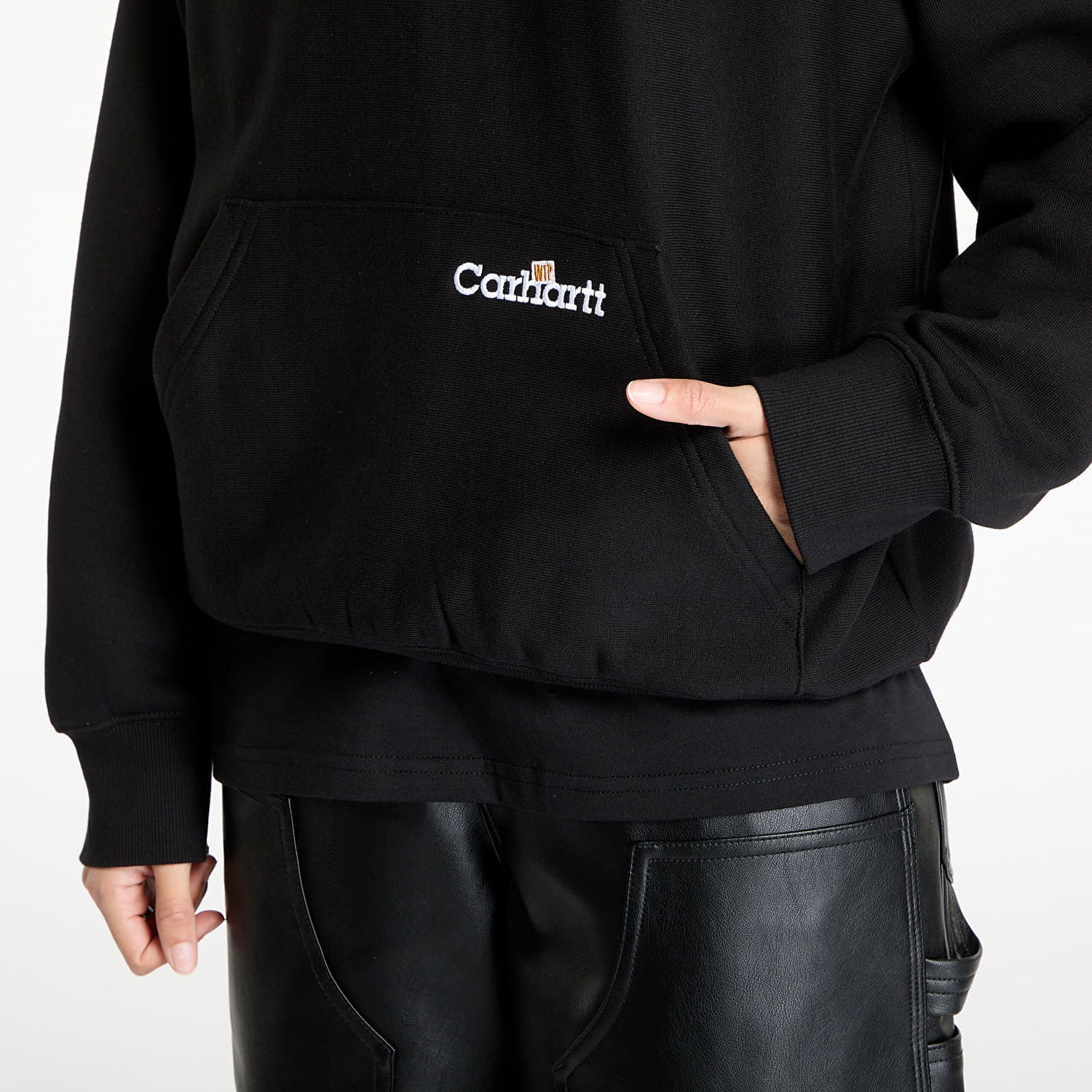 Pulover Carhartt WIP Hooded Script Sweat Črna | I034430_89_XX, 1