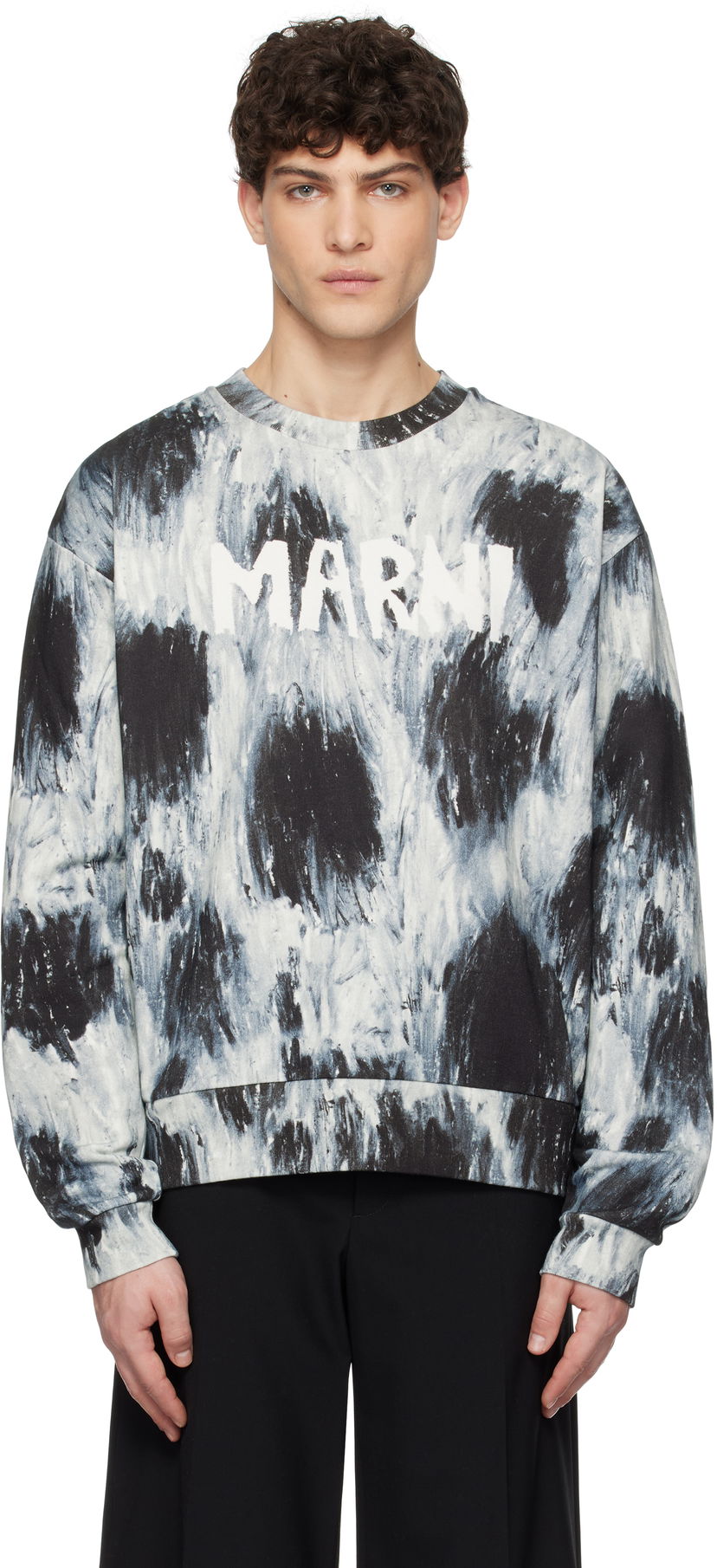 Pulover Marni Marni Scribble Logo Organic Sweatshirt Večbarvna | FUMU0074PR USS023