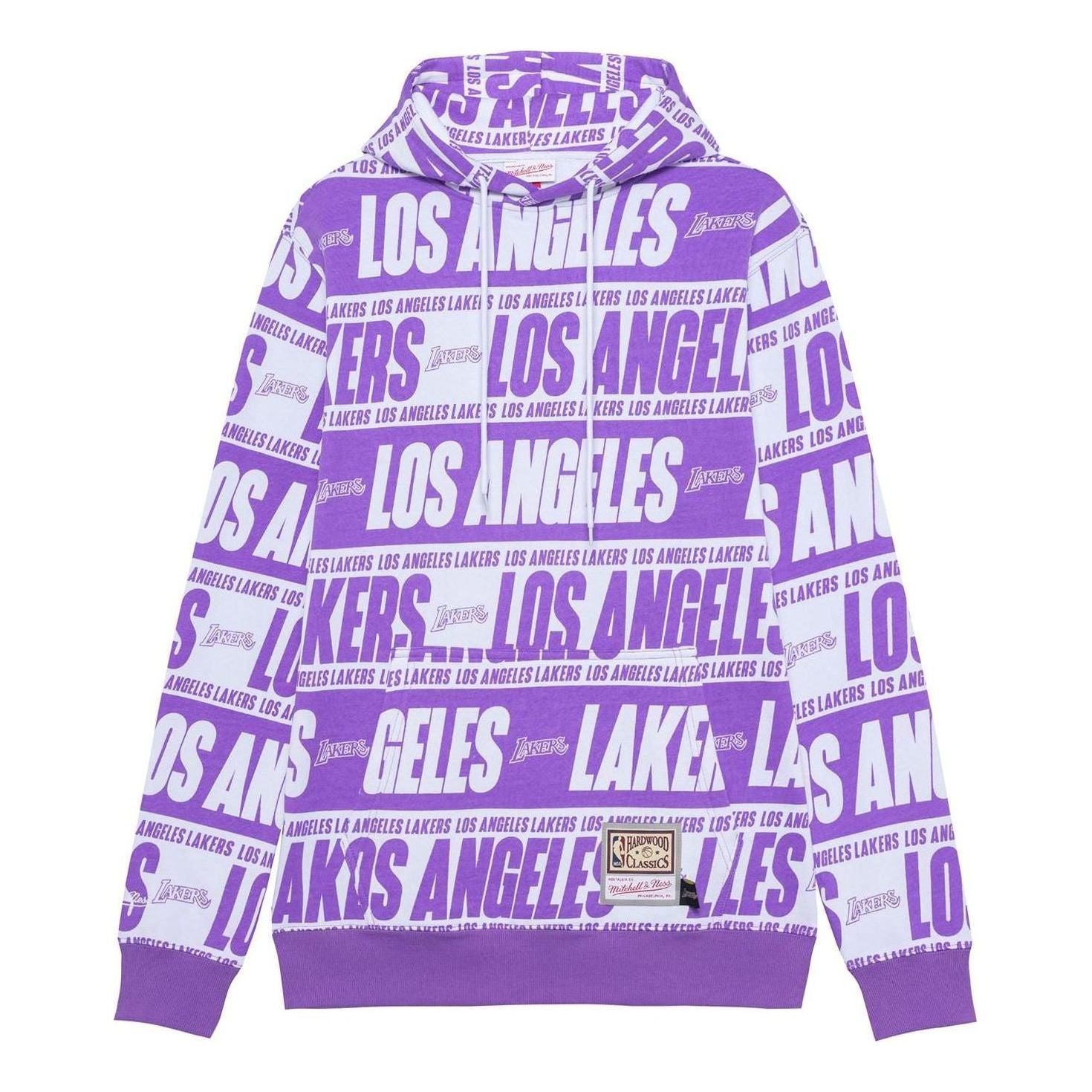 Pulover Mitchell & Ness NBA LA Lakers All Over Print Hoodie Lila | FPHD4779-LALYYPPPPURP, 0