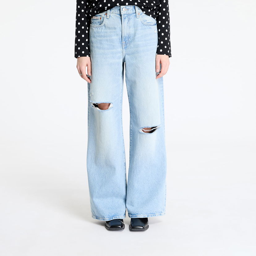 Kavbojke CALVIN KLEIN Calvin Klein Jeans The Wide Leg Light Jeans Modra | LV047B982G VSO
