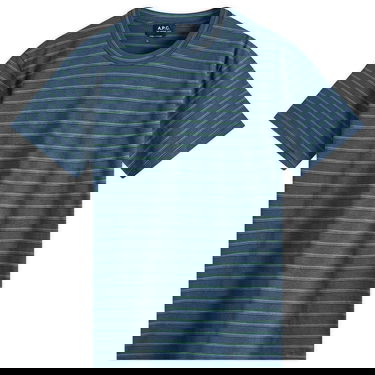Majica A.P.C. A.P.C. Men's Aymeric Stripe Tee Modra | COHGX-H26132-IAK, 1