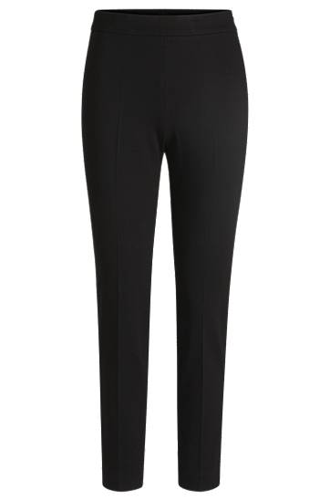 Hlače BOSS Tapered Stretch Trousers Črna | 50490056