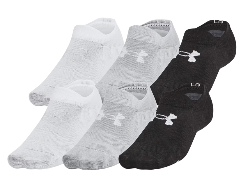 Nogavice Under Armour Essential 6-Pack No-Show Socks Bela | 1386240-002