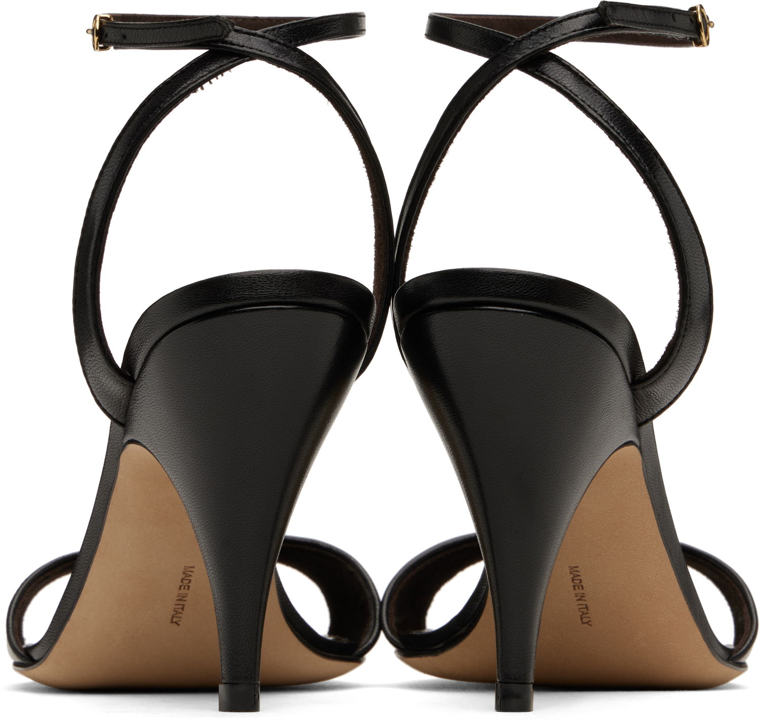 Modni dodatki The Row The Row Vika Ankle Strap Heeled Sandals Črna | F1584-SL1, 1