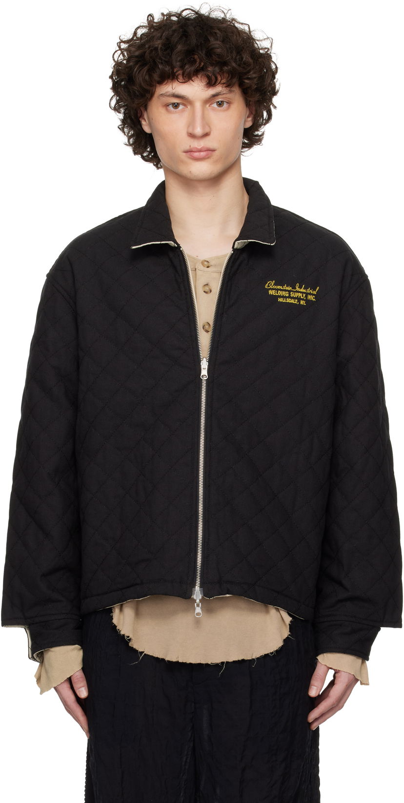 Bomber jakna Bode Bode Bloomstein Quilted Reversible Jacket Črna | MRS25JA028