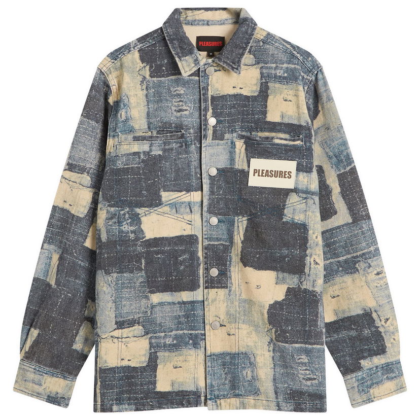 Srajce Pleasures Pleasures Boro Work Jacket Modra | P25SP011-IND