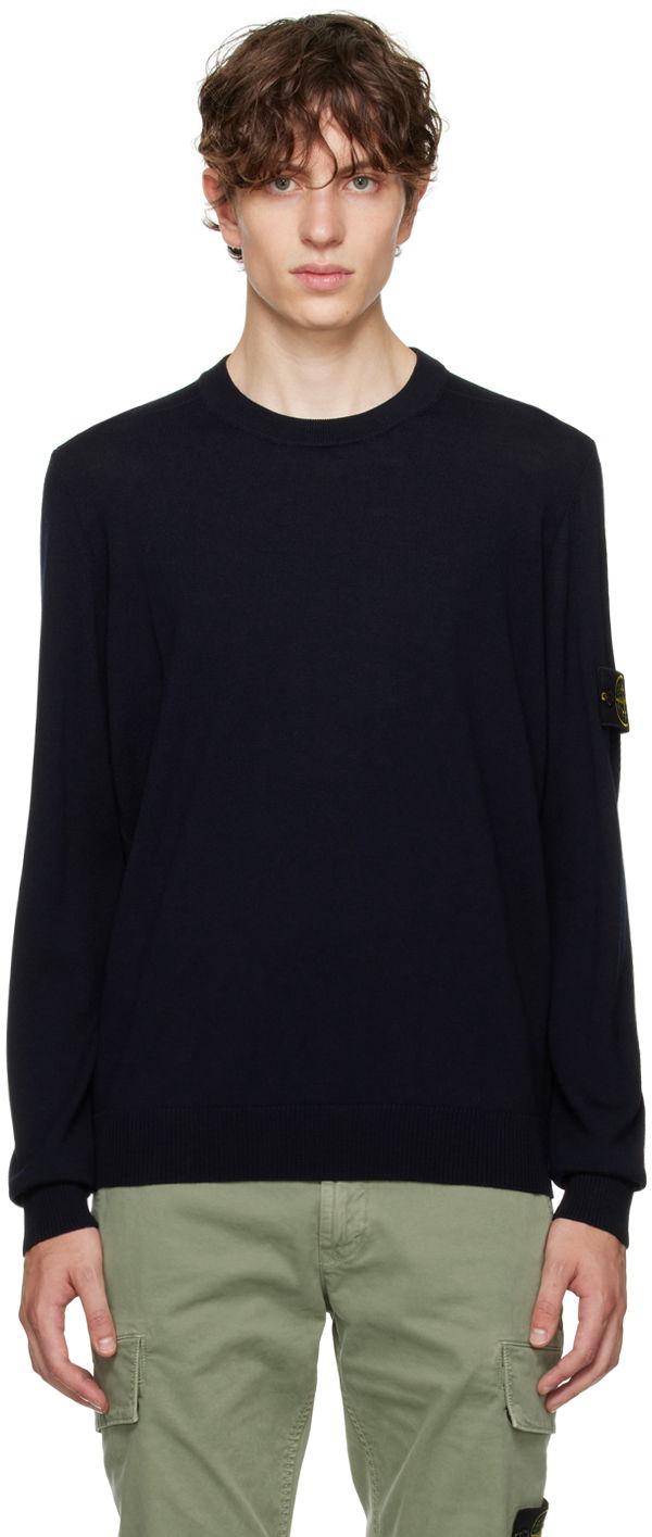 Pleteni pulover Stone Island Crewneck Črna | 7915510C4, 0
