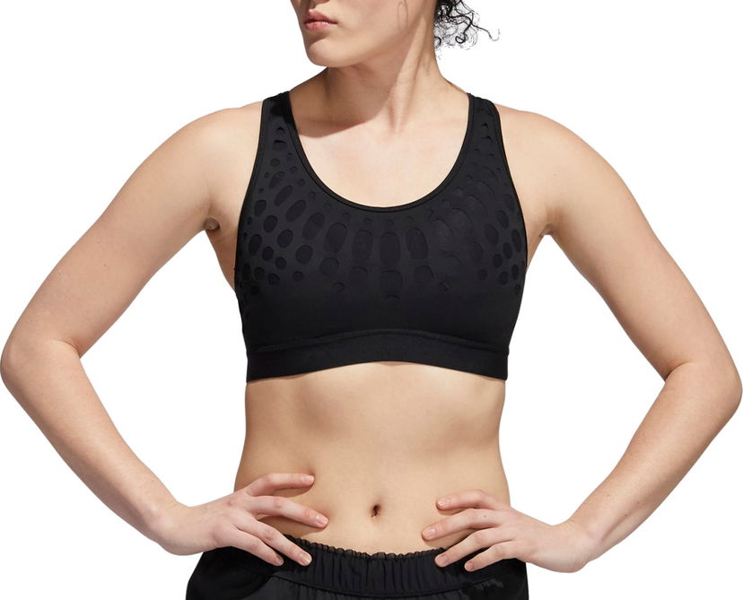 Modrček adidas Originals Training Medium Support Breathable Sports Bra Črna | gn7804
