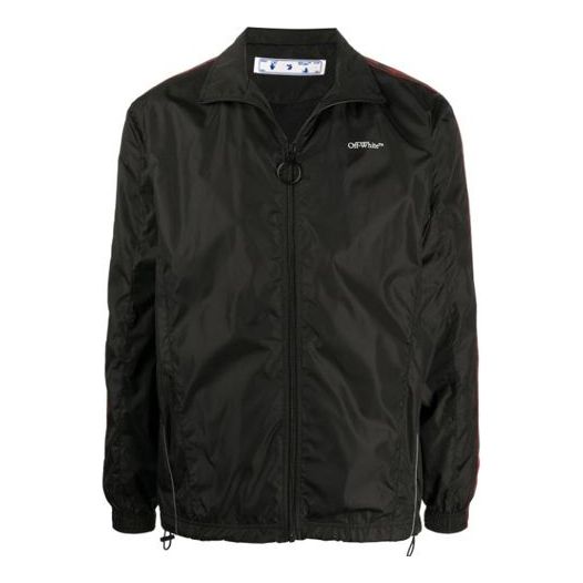 Vetrovka Off-White Logo Print Jacket Črna | OMEA233E20FAB0011001