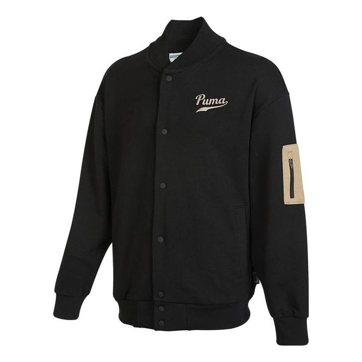 Bomber jakna Puma Logo Baseball Jacket Črna | 536788-01
