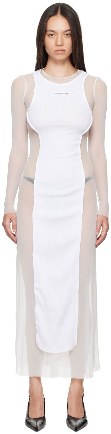 Obleke Jean Paul Gaultier Gaultier 'The Long Petit Grand' Maxi Dress Bela | 24/30-F-RO191B-T001-0101