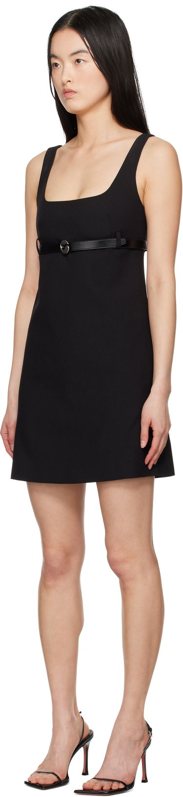 Obleke Coperni Coperni Tailored Minidress with Belt Črna | COPR148F3004, 3