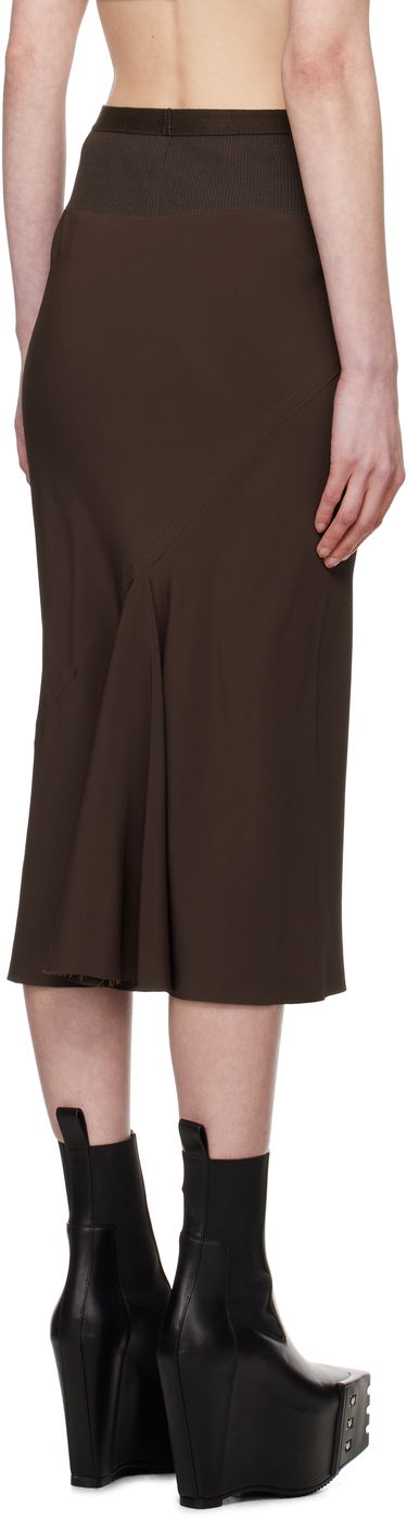 Krila Rick Owens Rick Owens Hollywood Knee Bias Midi Skirt Rjava | RP01E7332 CC, 2