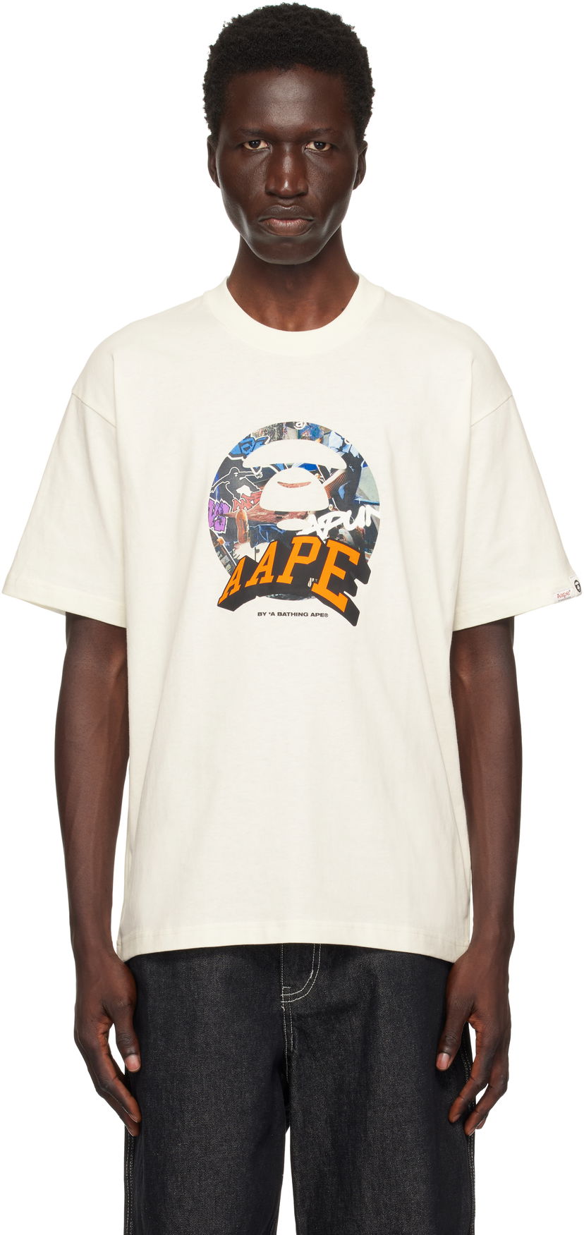 Majica AAPE by A Bathing Ape AAPE by A Bathing Ape Theme Graphic T-Shirt Bela | AAPTEM1551XXNIVX