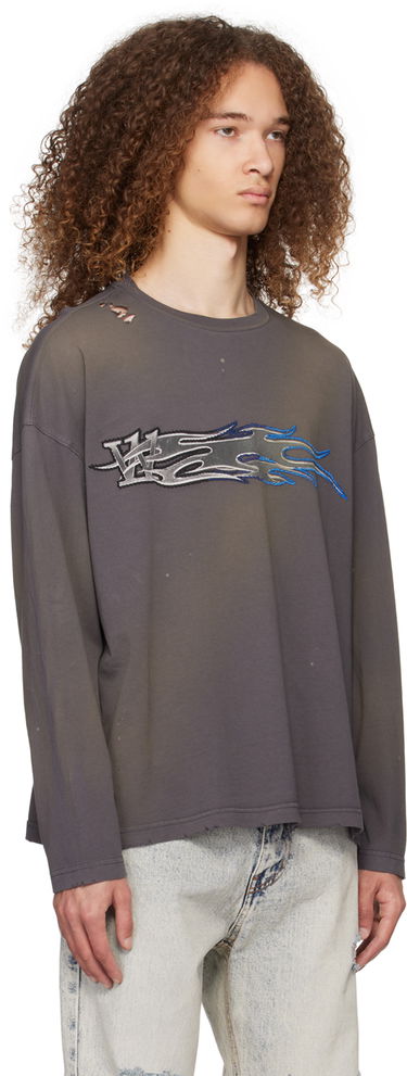 Majica We11done We11done Faded Long Sleeve T-Shirt Siva | WD-TT0-24-752-U-CH, 1