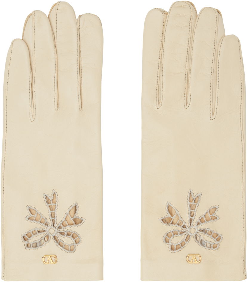 Rokavice Valentino Valentino Garavani VLogo Signature Nappa Leather Gloves Bež | 6W2GD00DIQL