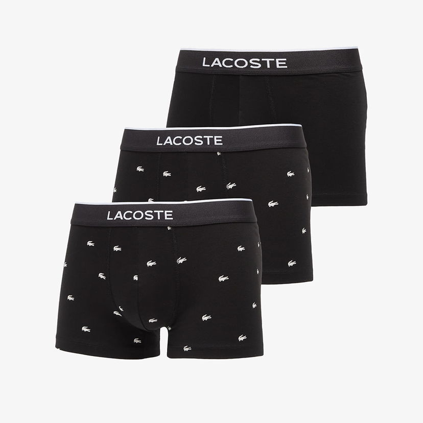 Boksarice Lacoste 3-Pack Trunk Black Črna | 5H1299 031