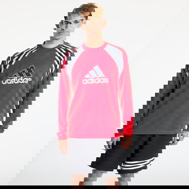 Pulover adidas Performance Mesh Long Sleeve Warm Up Top Rdeča | JD5376, 4