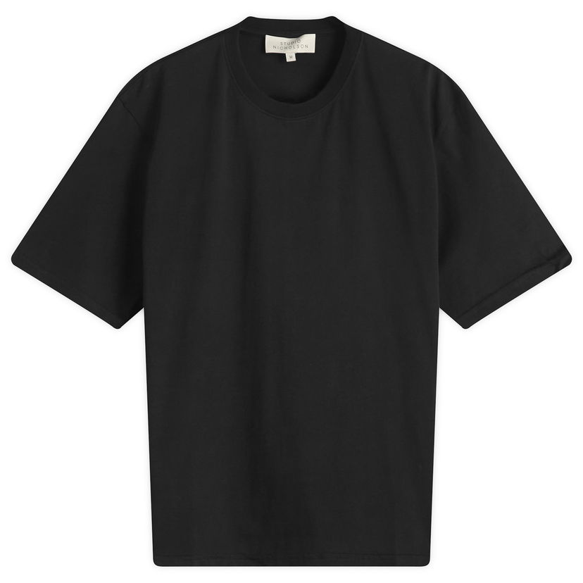 Majica Studio Nicholson Studio Nicholson Bric T-Shirt, Size Large Črna | BRICSNM-1326-BLK