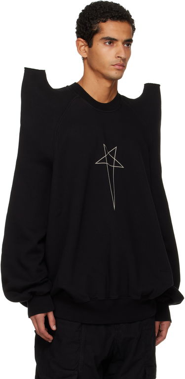 Pulover Rick Owens Concordians Tecsweat Padded Shoulder Sweatshirt Bela | DU02E7272 FEP3, 4