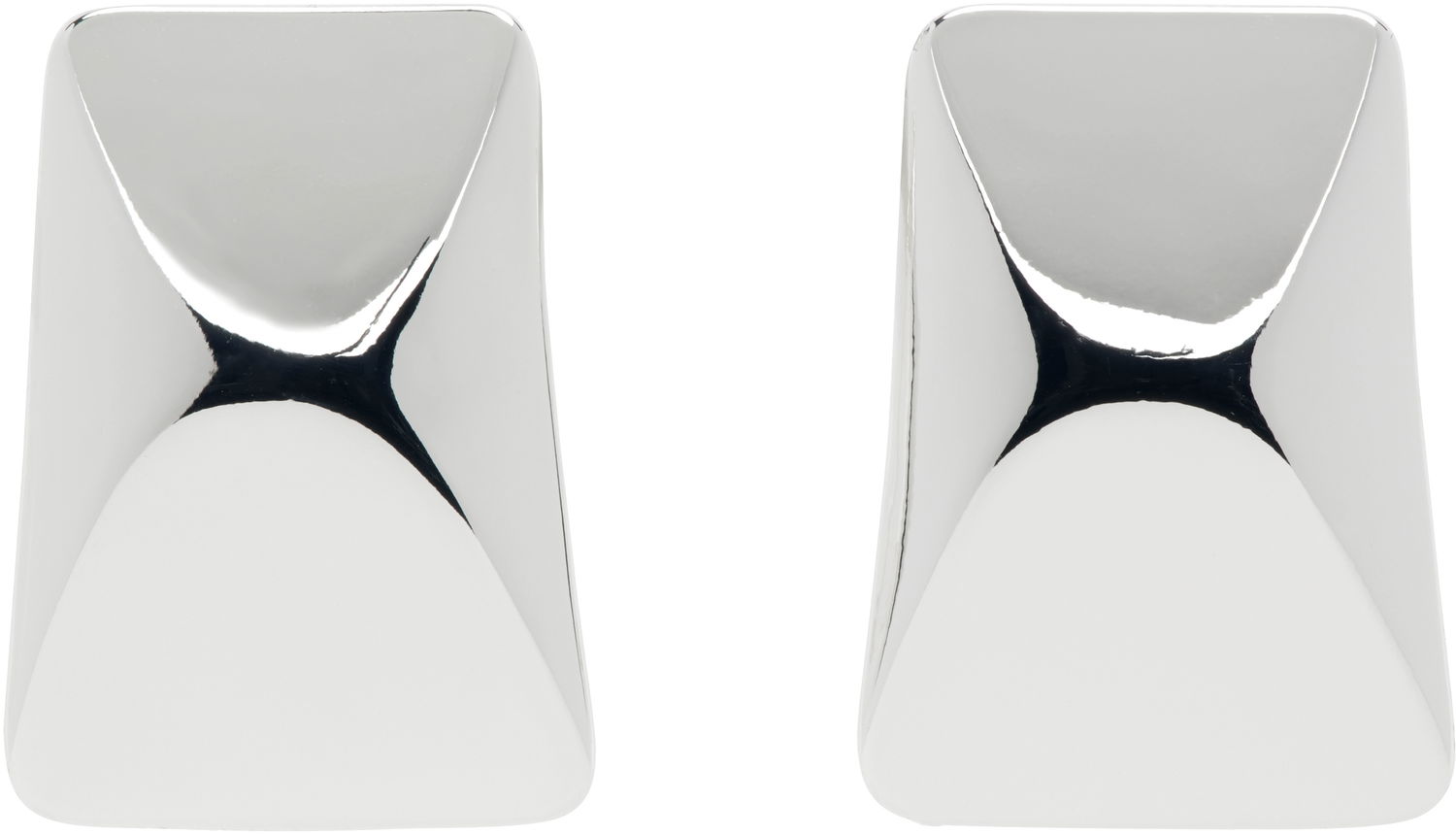 Uhani Anine Bing ANINE BING Curved Rectangle Earrings Kovinski | A-15-10734-SLV1, 0