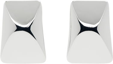 Uhani Anine Bing ANINE BING Curved Rectangle Earrings Kovinski | A-15-10734-SLV1, 0