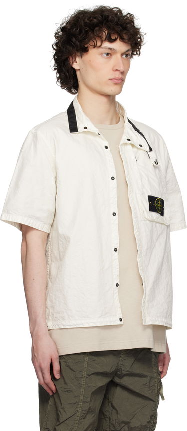 Srajce Stone Island Stone Island Organic Look Nylon Panama-TC Shirt Črna | K1S15 1200028 S0069, 4