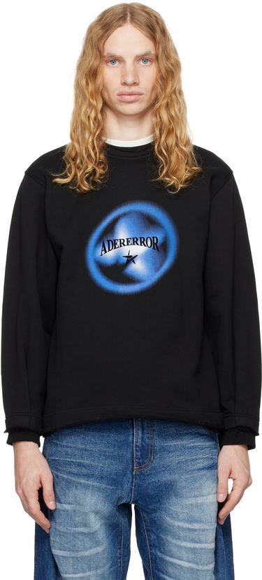 Pulover ADER ERROR Black Graphic Sweatshirt Črna | BN01FWSW0102BK, 0