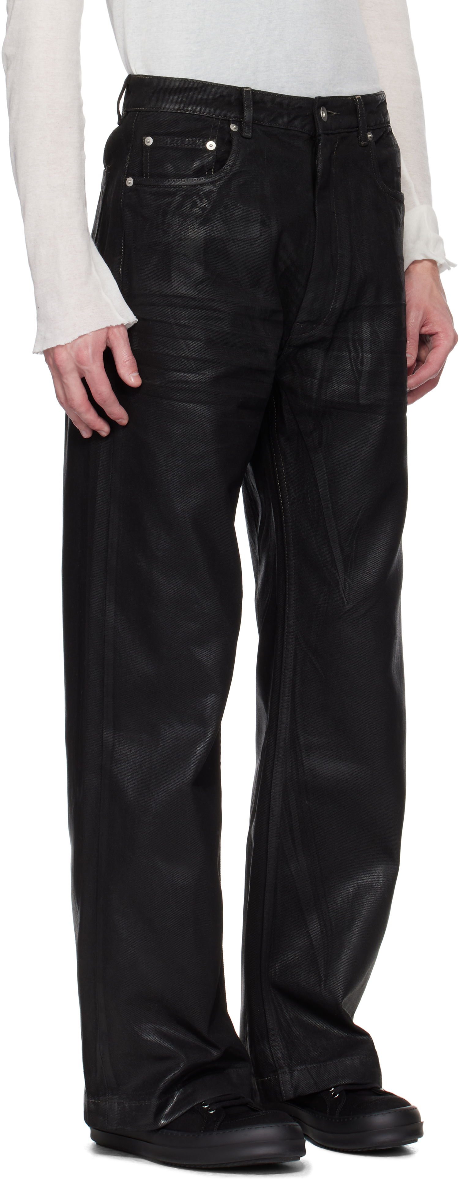 Kavbojke Rick Owens Rick Owens DRKSHDW Hollywood Geth Jeans Črna | DU01E3351 DCF, 1