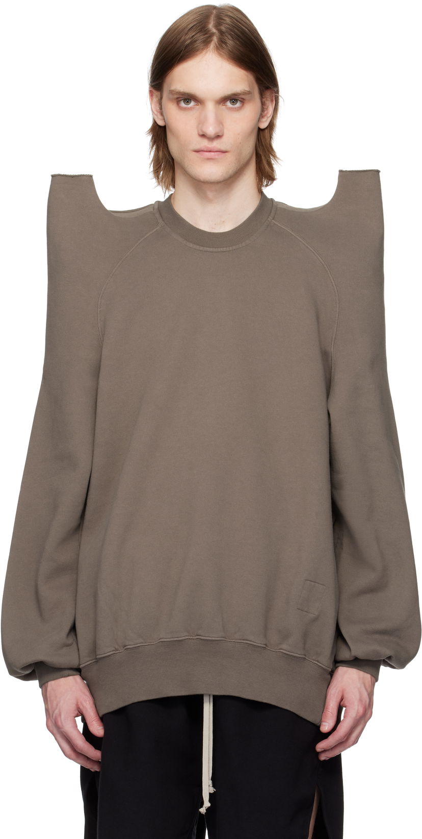 Pleteni pulover Rick Owens Rick Owens DRKSHDW Hollywood Tecsweat Sweatshirt Rjava | DU01E3272 F
