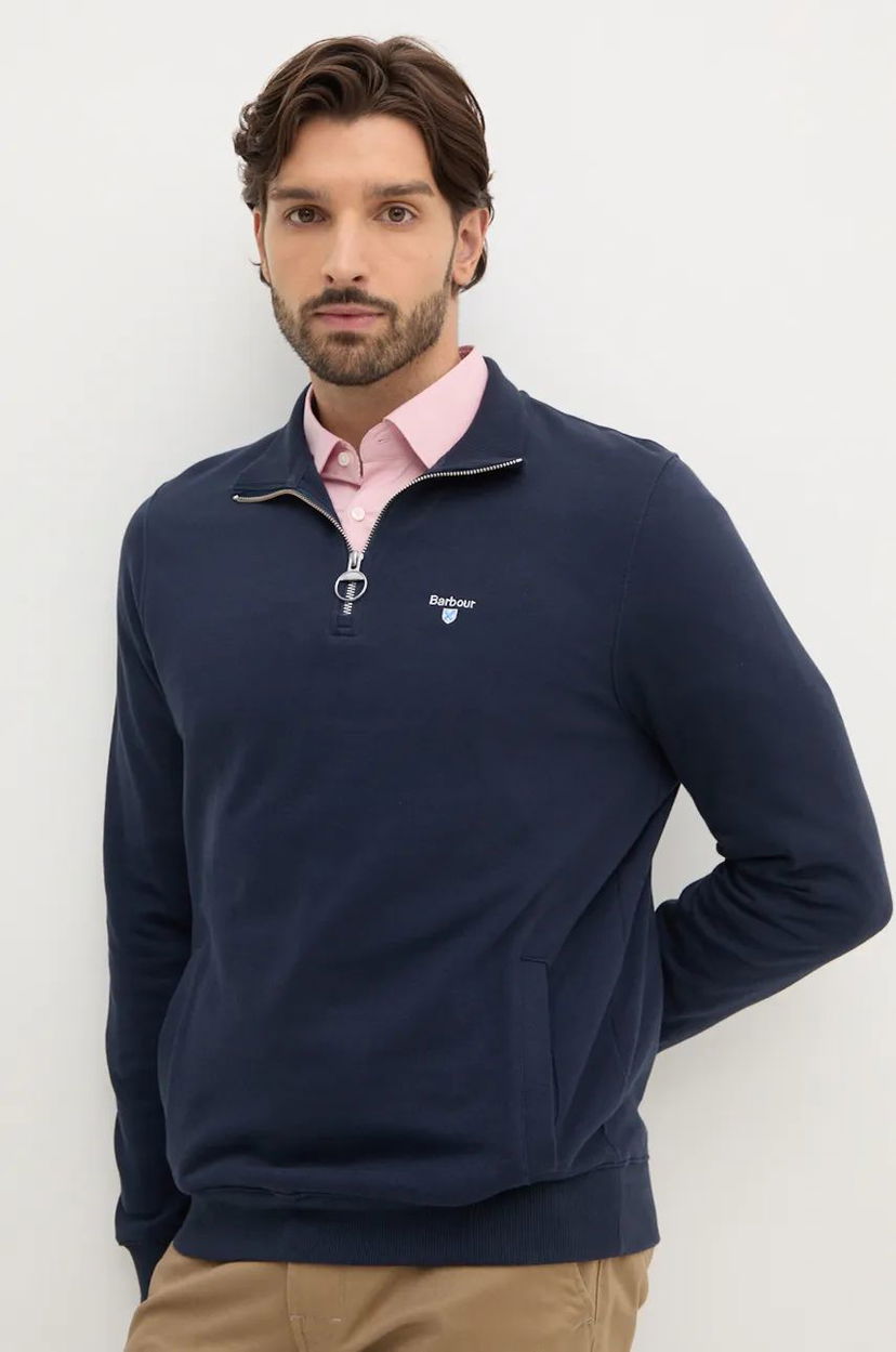 Pulover Barbour Half Zip Sweatshirt Mornarica | MOL0642