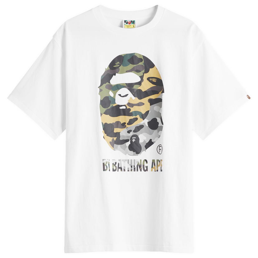 Majica BAPE 1St Camo Crazy T-Shirt Size Large Bela | 001TEL301017M-WHT